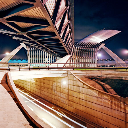 luchthaven Satolas, Lyon, Frankrijk door architect Calatrava
